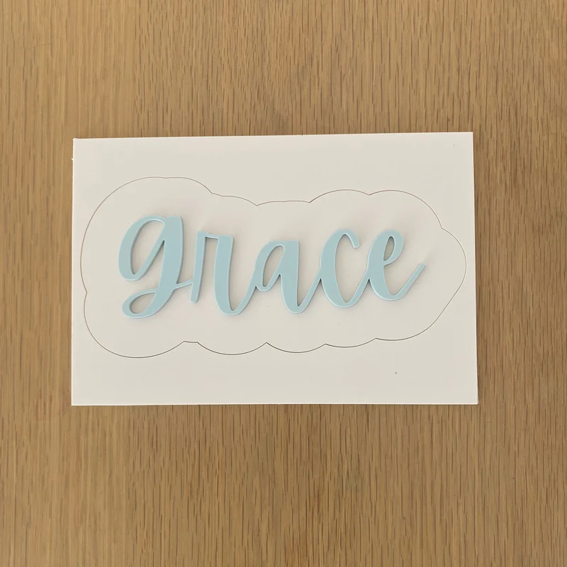 Lettrage acrylique Grace Small - Menthe et Os