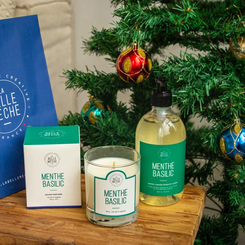 Duo Menthe Basilic (bougie + savon)