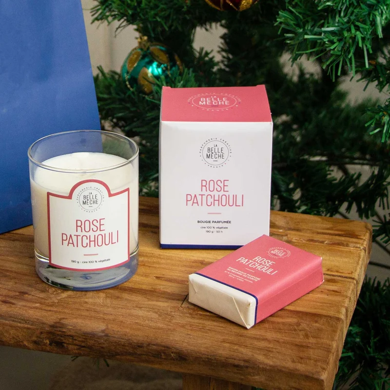 Duo Rose Patchouli (bougie + savon)