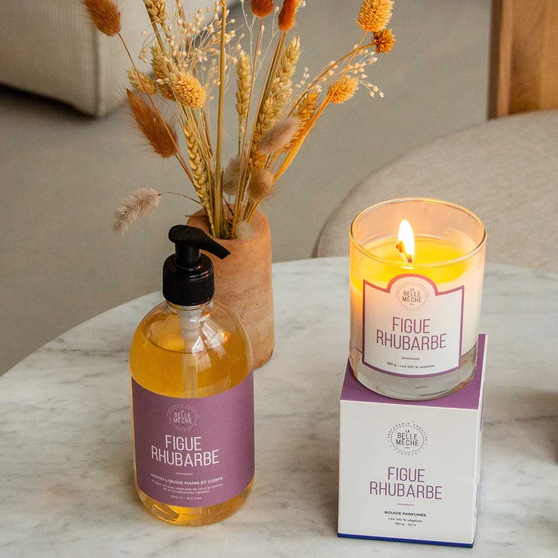 Duo Figue Rhubarbe (bougie + savon)