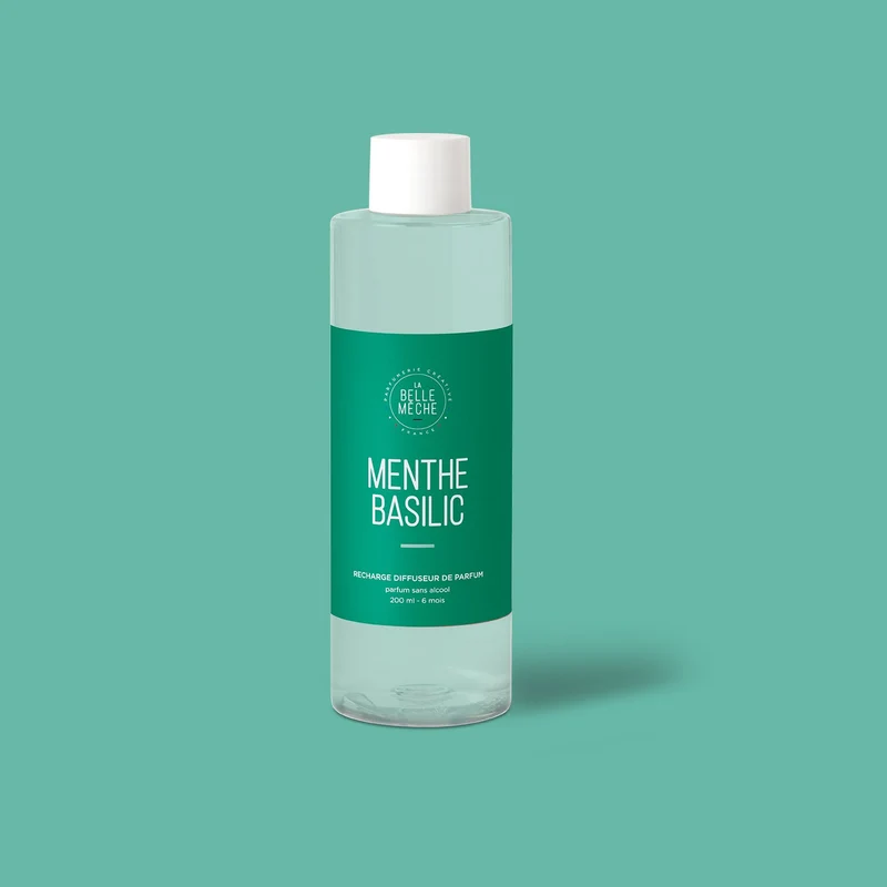Recharge Diffuseur Menthe Basilic et 10 tiges