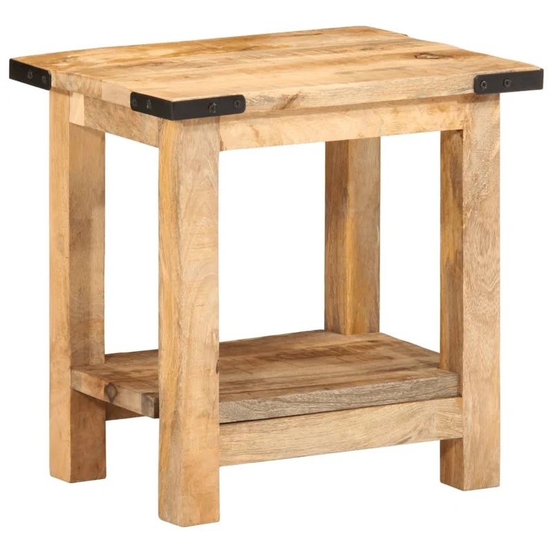 Table d'Appoint en Bois Massif de Manguier Brut