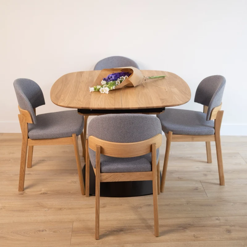 Table de salle à manger fixe en chêne massif LUNA | VESKOR