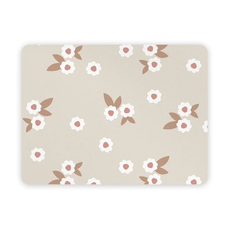 Set de table en vinyle beige à motif floral, 30 x 40 cm
