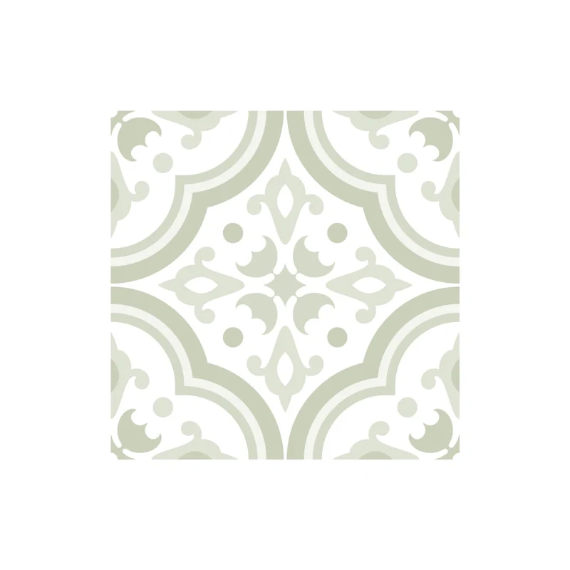 Sticker pour carrelage de sol 30x30 cm Lisbonne Sauge claire