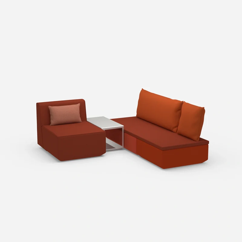 Pouf mit Topper