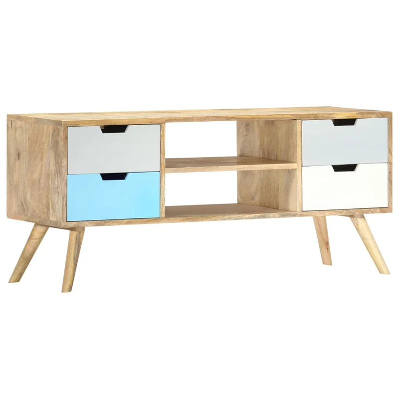 Meuble TV Industriel en Bois de Couleur