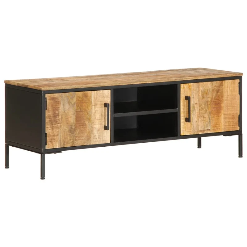 Meuble TV en Bois et Pieds en Métal Industriel