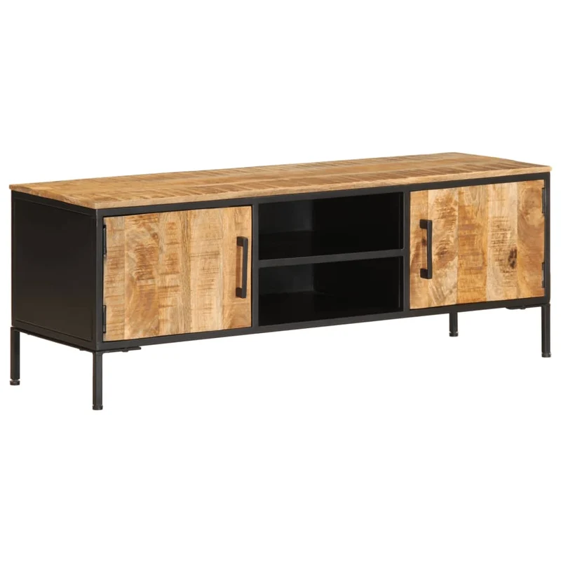 Meuble TV en Bois et Pieds en Métal Industriel