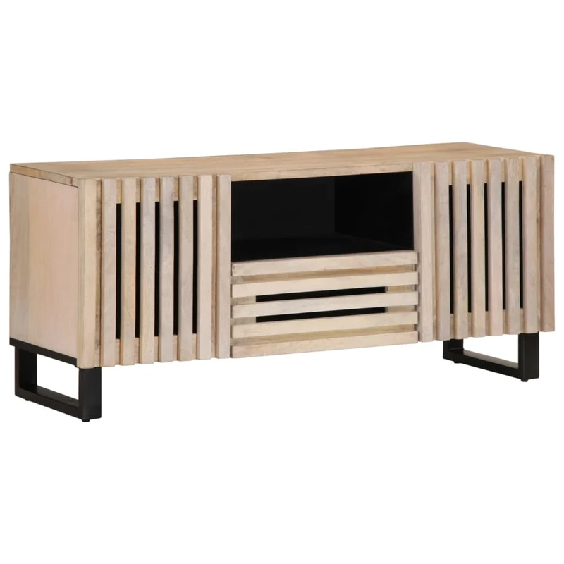 Meuble TV en Bois Massif Naturel