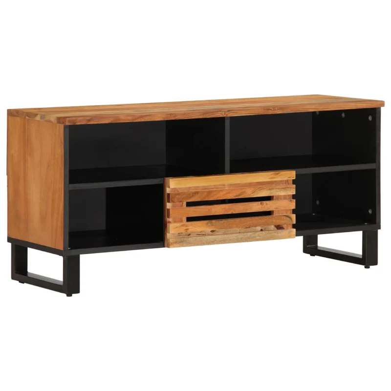 Meuble TV en Bois et Fer Forgé Industriel