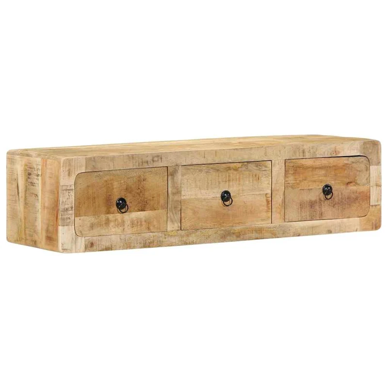 Meuble TV en Bois de Manguier Sans Pied