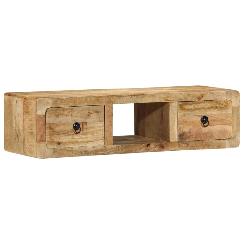 Meuble TV Mural en Bois Massif Sans Pied