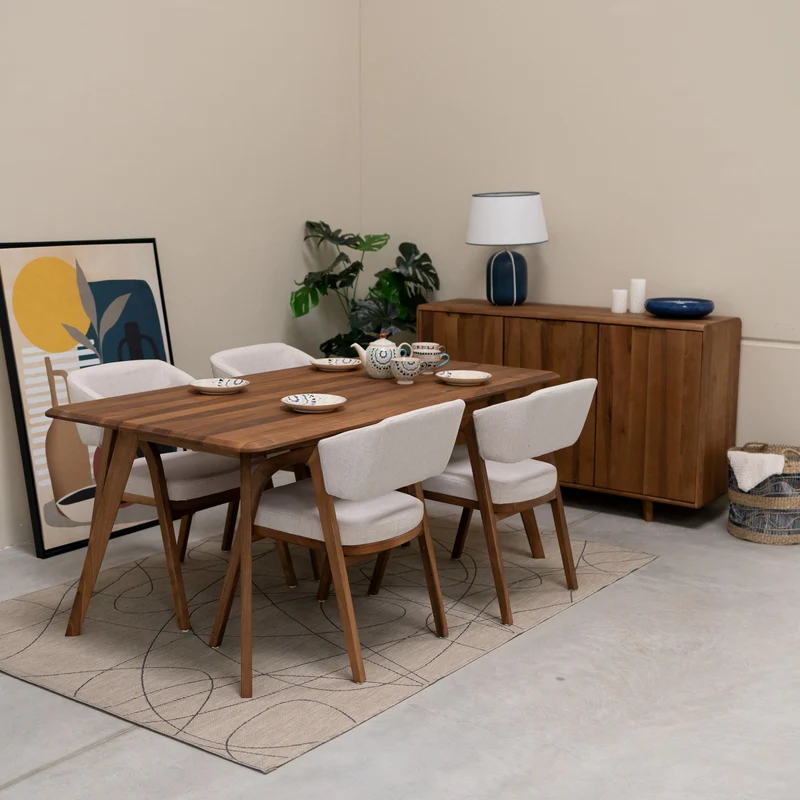 Table de salle à manger fixe en bois massif SWEDEN | NordicStory