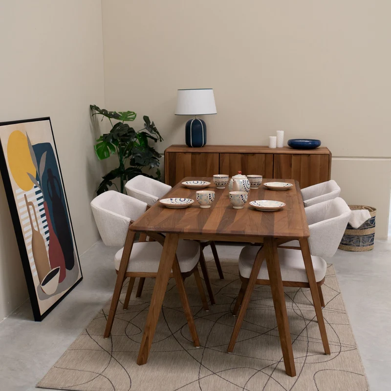 Table de salle à manger fixe en bois massif SWEDEN | NordicStory