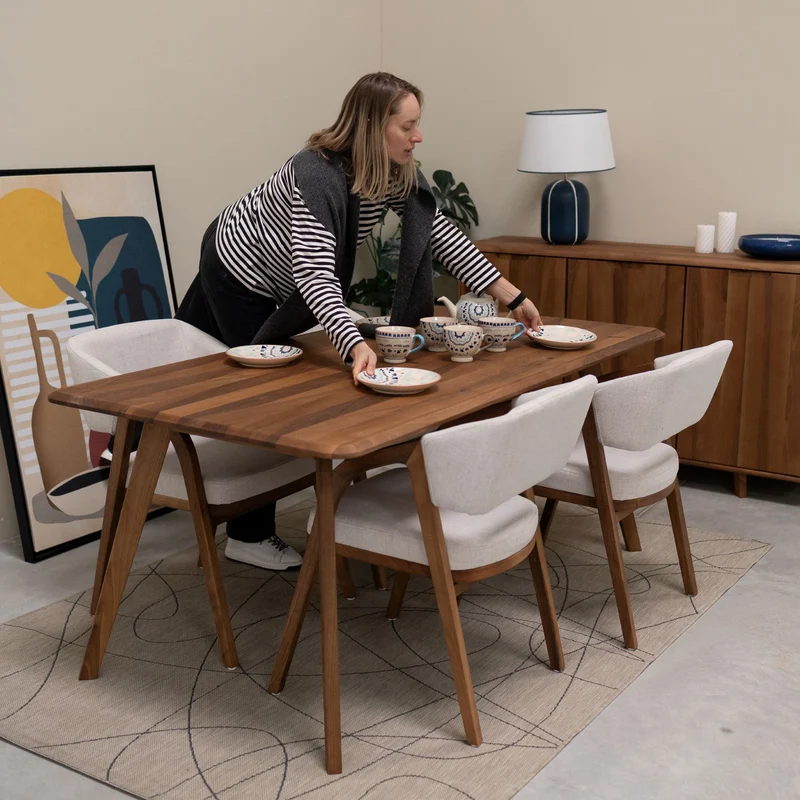 Table de salle à manger fixe en bois massif SWEDEN | NordicStory