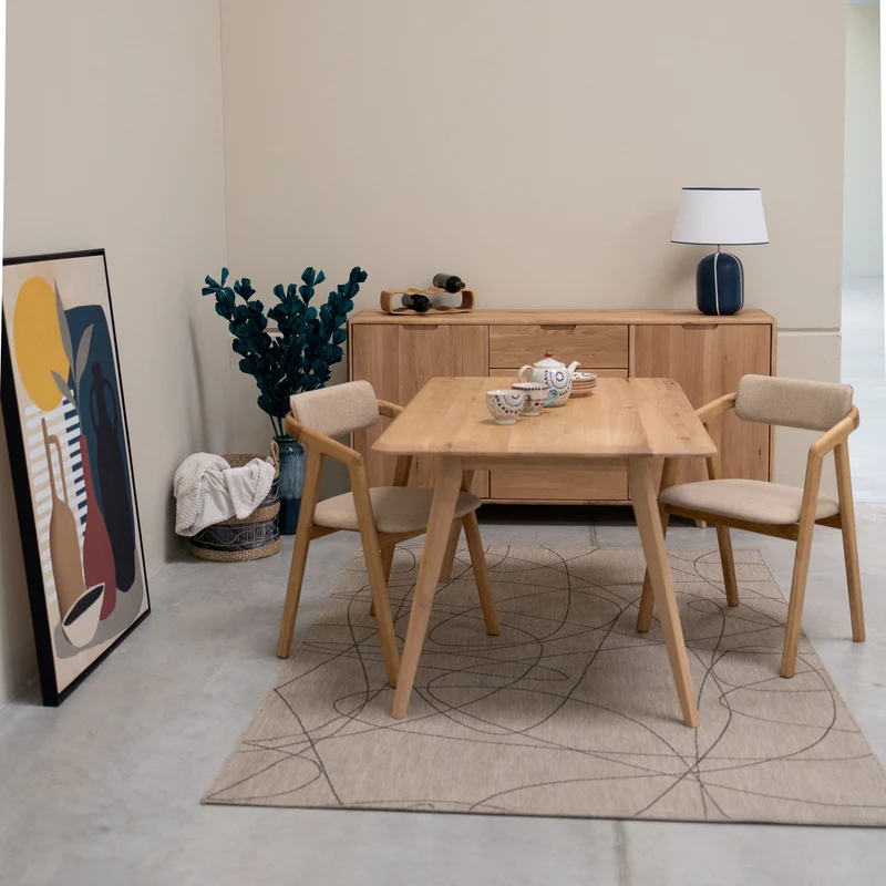 Table de salle à manger fixe en bois massif SWEDEN | NordicStory