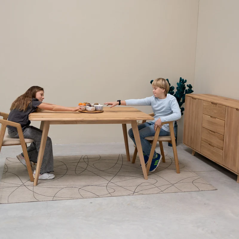 Table de salle à manger fixe en bois massif SWEDEN | NordicStory