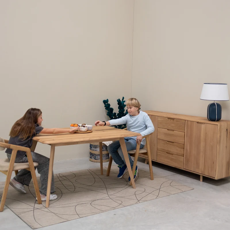 Table de salle à manger fixe en bois massif SWEDEN | NordicStory