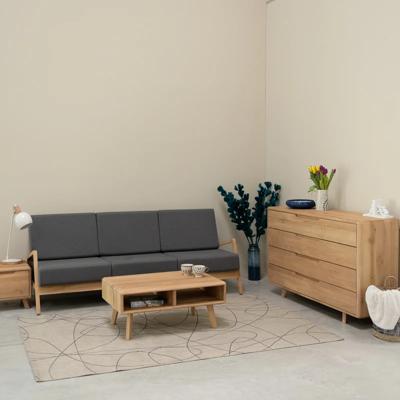 Canapé trois places en bois massif SWEDEN | NordicStory
