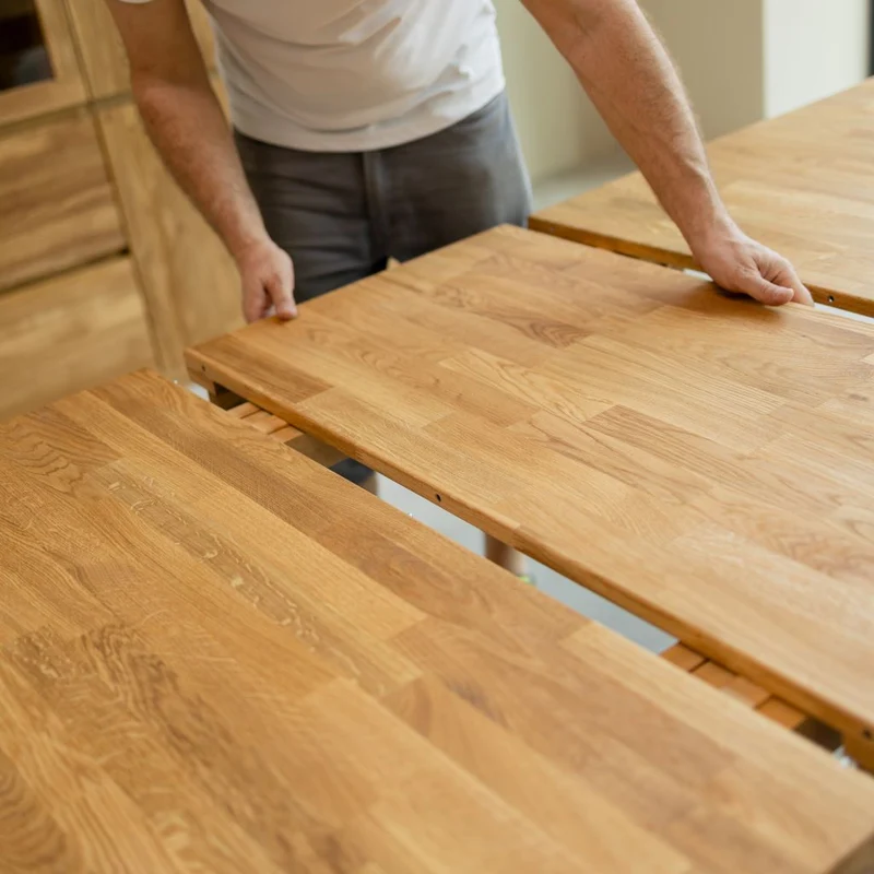 Table de salle à manger rectangulaire à rallonges en chêne BALDER, jusqu'à 5 m | NordicStory