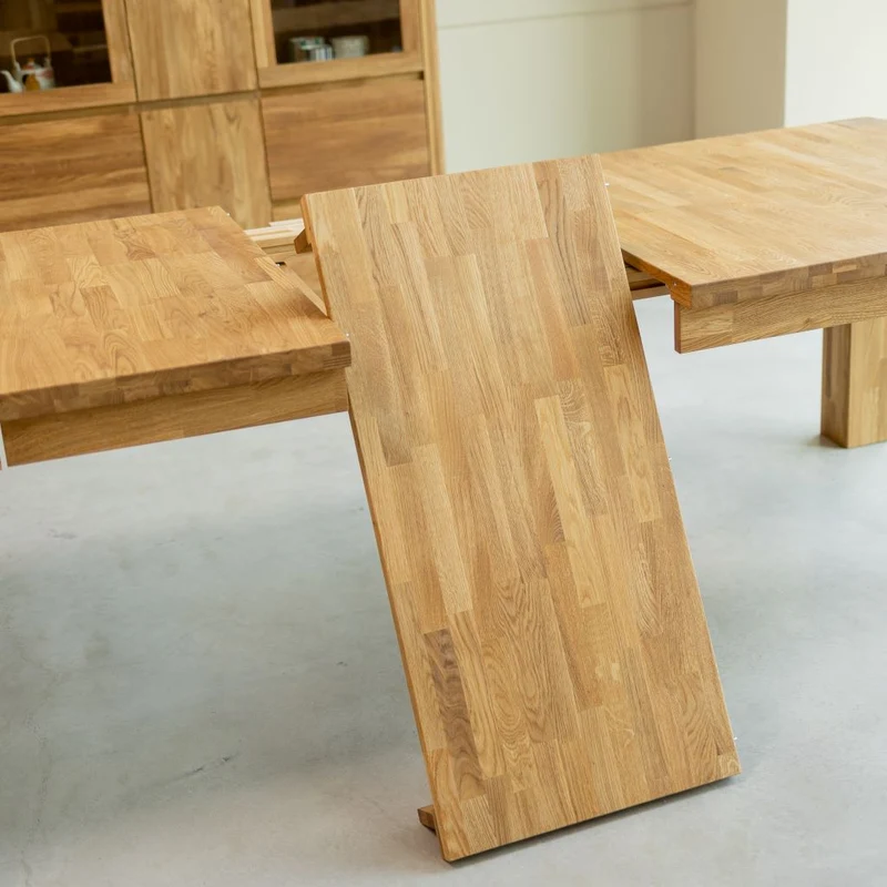 Table de salle à manger rectangulaire à rallonges en chêne BALDER, jusqu'à 5 m | NordicStory