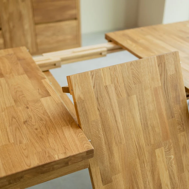 Table de salle à manger rectangulaire à rallonges en chêne BALDER, jusqu'à 5 m | NordicStory