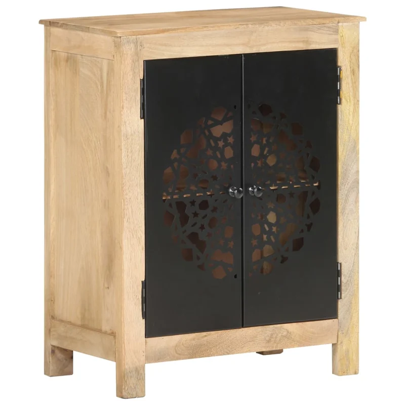 Buffet en Acier et Bois de Manguier Massif