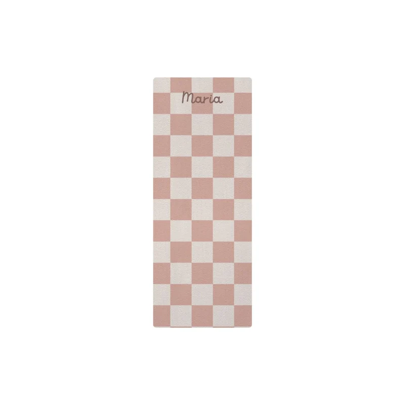 Tapis à carreaux pour enfants - Plusieurs couleurs et tailles disponibles - Prénom personnalisable