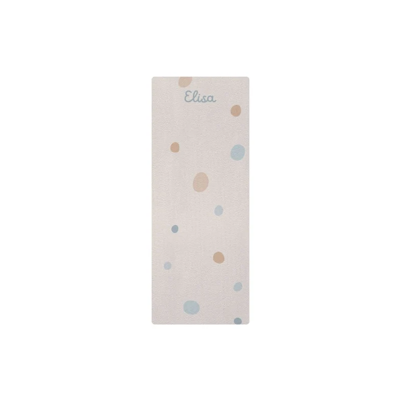 Tapis de chevet enfant à pois - Prénom personnalisable - Plusieurs couleurs et tailles disponibles