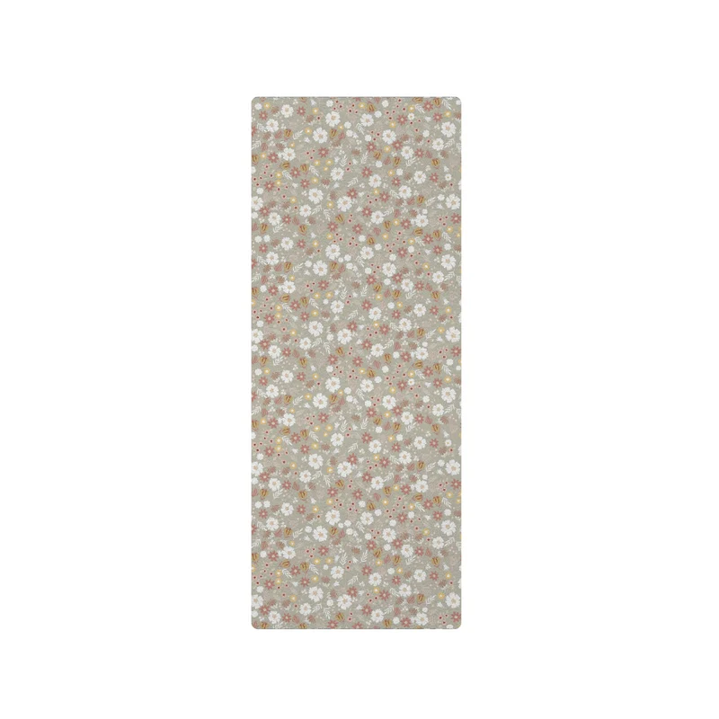 Tapis de chevet enfant motif fleurs sauvages - Prénom personnalisable - Plusieurs couleurs et tailles disponibles
