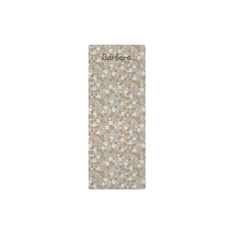 Tapis de chevet enfant motif fleurs sauvages - Prénom personnalisable - Plusieurs couleurs et tailles disponibles