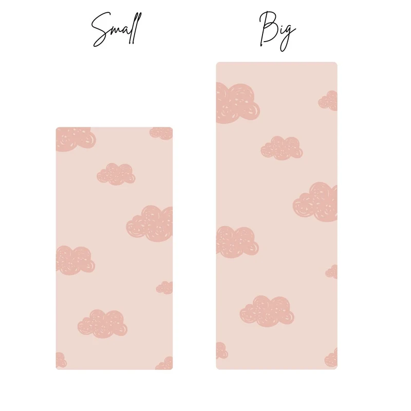 Tapis de chevet Nuages ​​- Nom personnalisable - Plusieurs couleurs et tailles disponibles