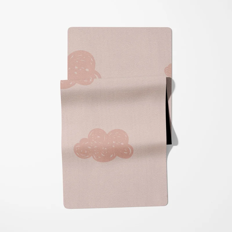 Tapis de chevet Nuages ​​- Nom personnalisable - Plusieurs couleurs et tailles disponibles