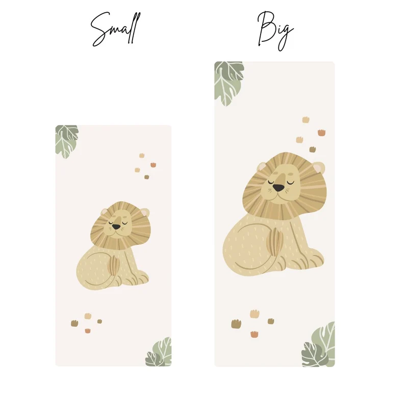 Tapis d'éveil Lazy Jungle pour enfants - Nom personnalisable - Plusieurs motifs et tailles disponibles