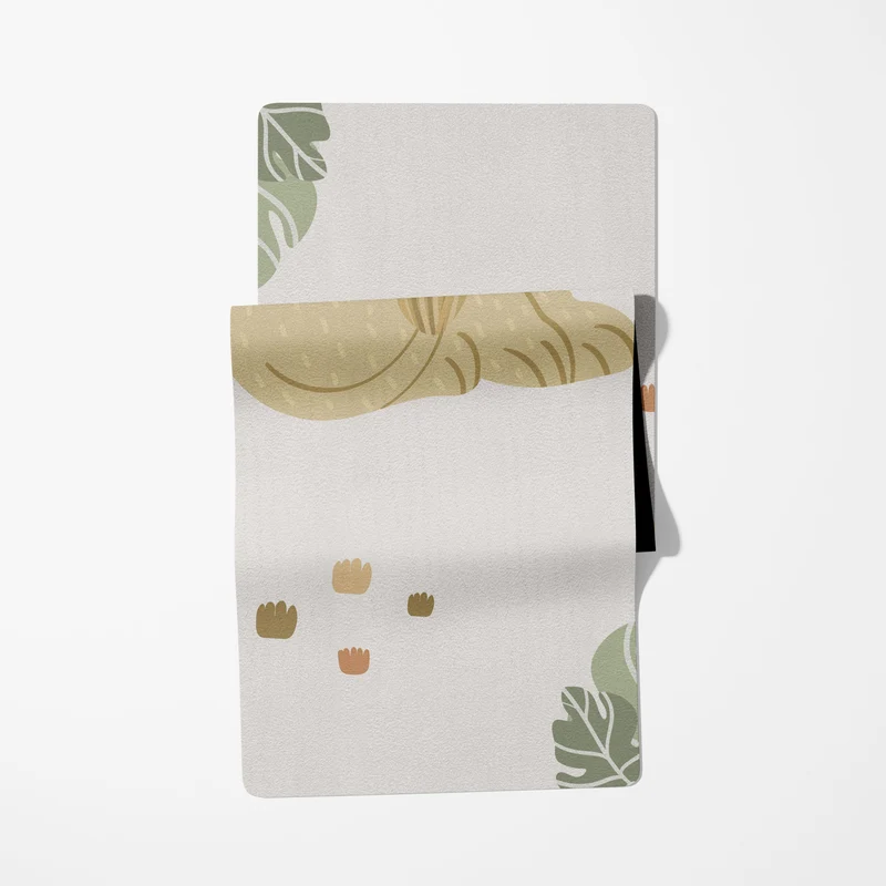 Tapis d'éveil Lazy Jungle pour enfants - Nom personnalisable - Plusieurs motifs et tailles disponibles