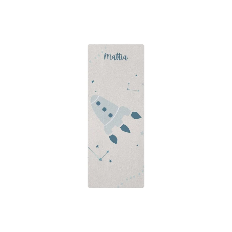 Tapis de chevet enfant Space - Nom personnalisable - Plusieurs motifs et tailles disponibles