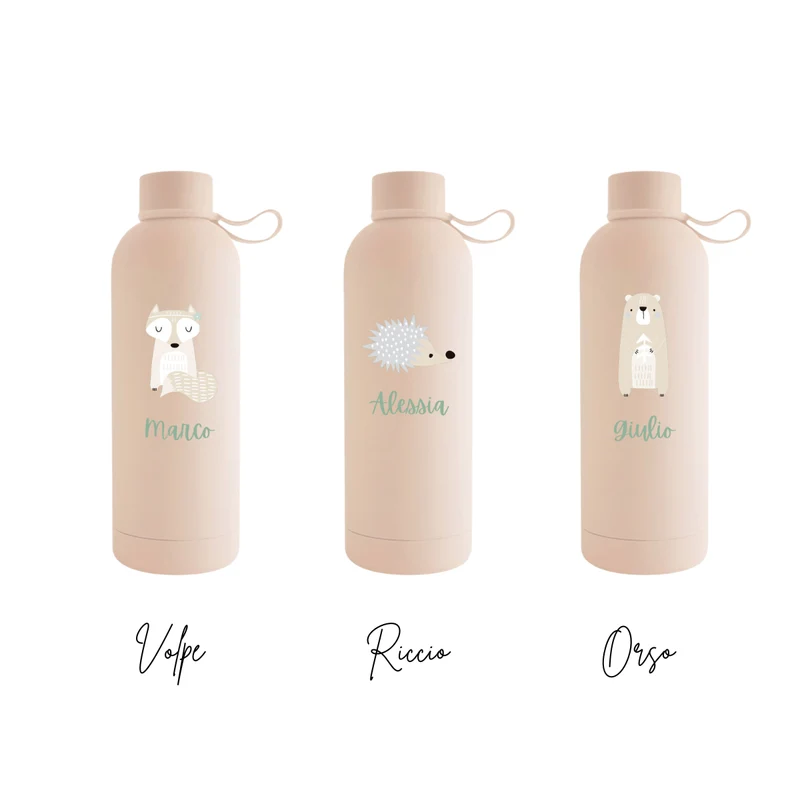 Bouteille isotherme personnalisée « Amis des bois » 500 ml – Plusieurs modèles disponibles