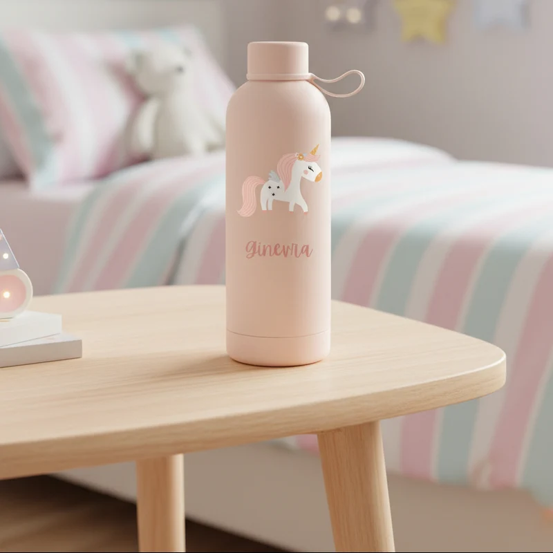 Gourde isotherme licorne personnalisée pour enfants 500 ml – Plusieurs modèles disponibles