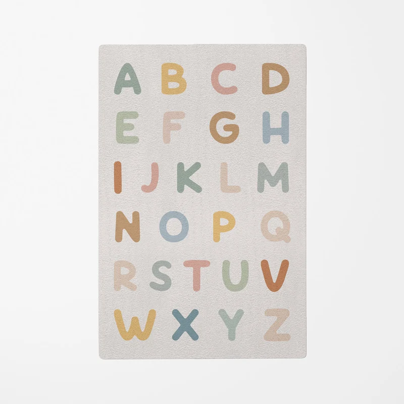 Tapis lettres et chiffres pour chambre d'enfant - Plusieurs tailles disponibles