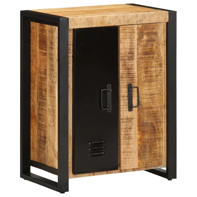 Buffet en Bois de Manguier et Fer Industriel