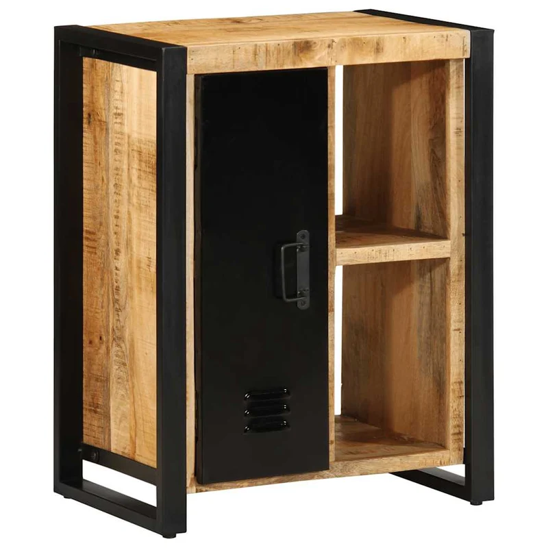 Buffet Indus en Bois Clair et Noir
