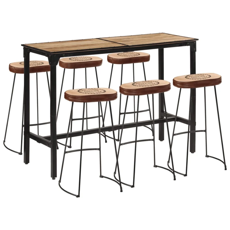 Ensemble Industriel Tabouret et Table de Bar