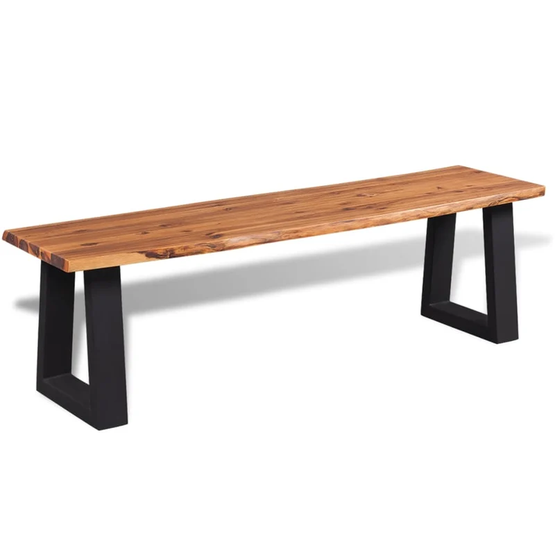 Banc Industriel en Bois d'Acacia Massif