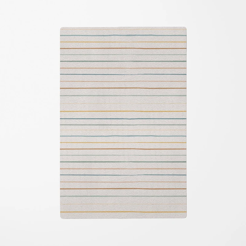 Tapis enfant à rayures colorées - Plusieurs tailles disponibles - Prénom personnalisable