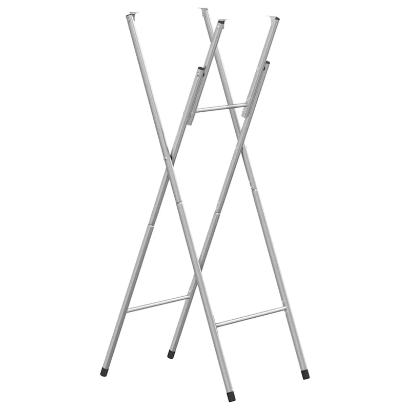 Pieds De Table De Bar Pliables Argenté 45X53X108 Cm