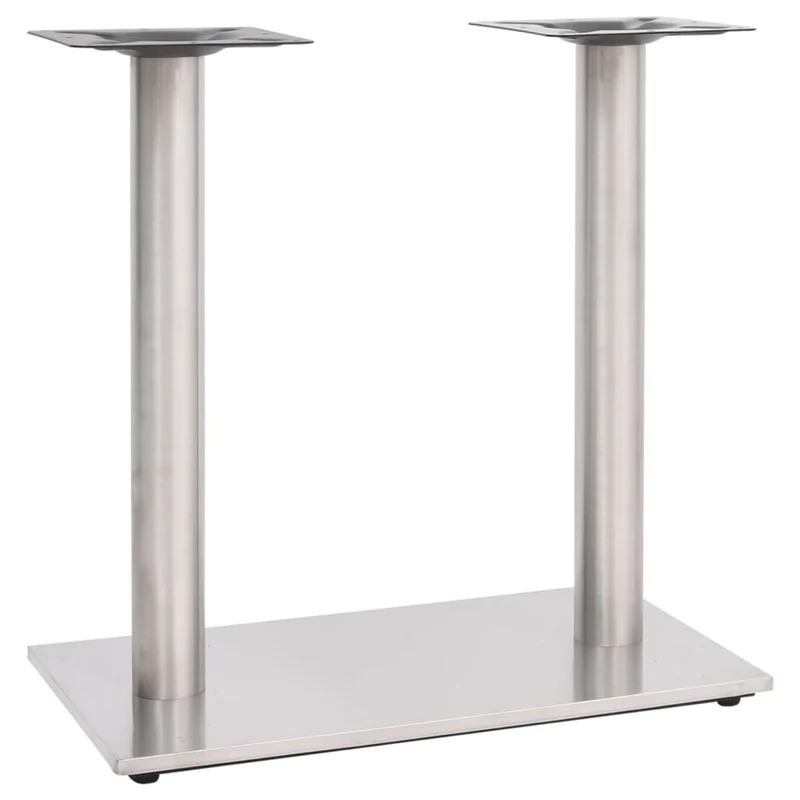 Pied De Table De Bistro É Acier Inoxydable Argent