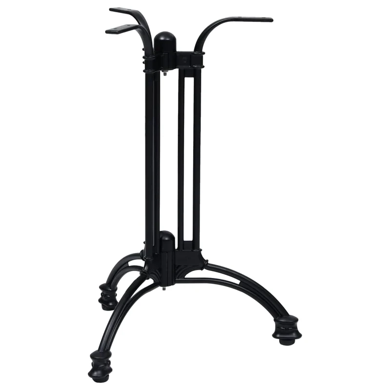 Pied De Table De Bistro Noir Aluminium Coulé