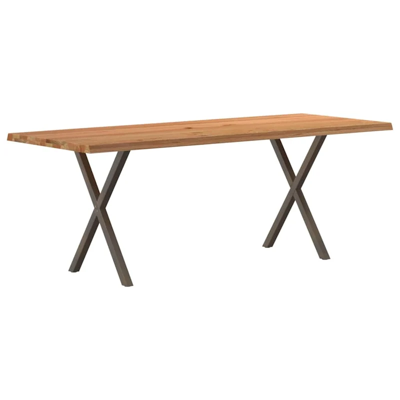 Table à Manger Industrielle en Bois et Acier