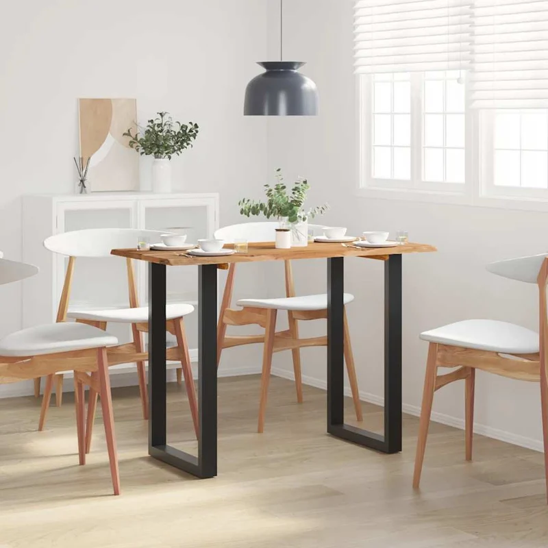 Table de Salle à Manger Industrielle en Bois et Fer